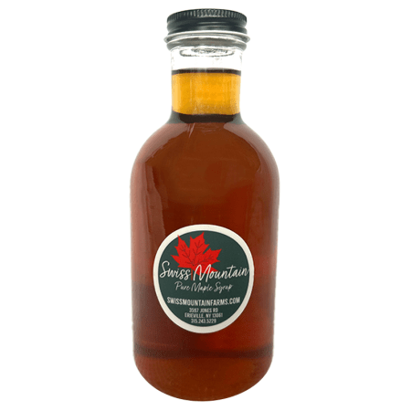 Maple Syrup in Round Glass Bottle